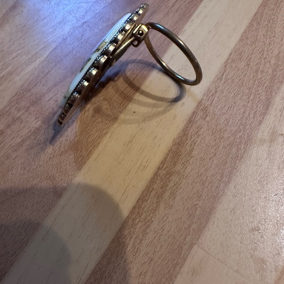 Vintage Floral painted Brooch 70s Germany - Picture 5 of 6